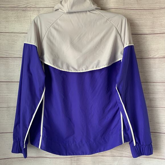 Nike Blue Grey Windrunner Zip Up Hoodie Jacket Retro-Styled Windbreaker Size M - Picture 5 of 16